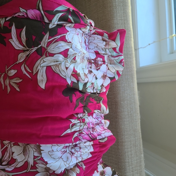 Long flower pants with elastic medium - Picture 2 of 3